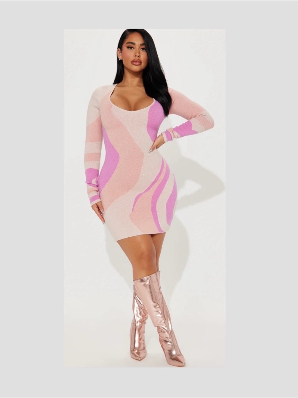 Fashion Nova Serena Sweater Mini Dress NWT Size XL